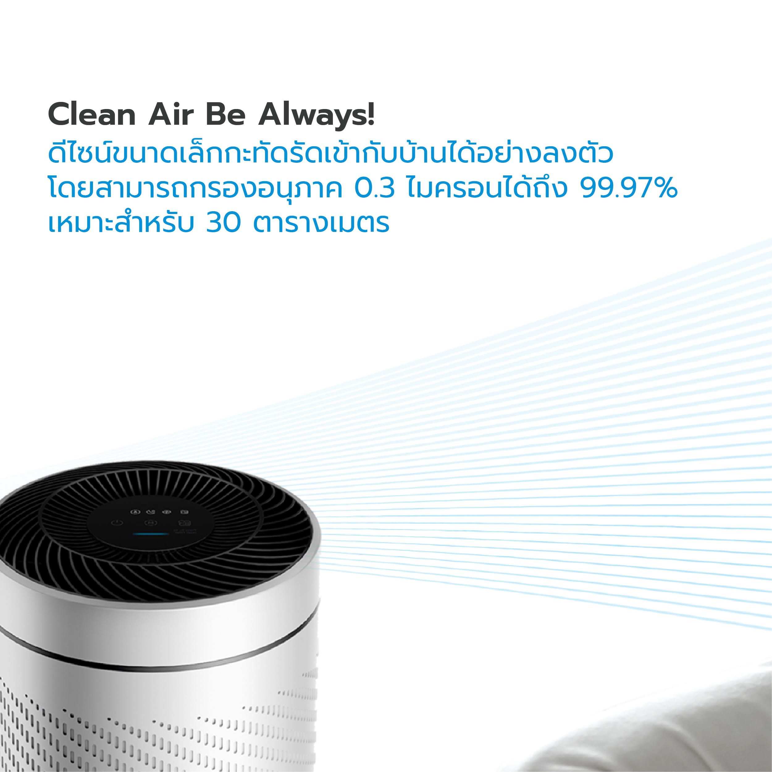 เครื่องฟอกอากาศ MIDEA รุ่น KJ200G-Z41 (กรองฝุ่น PM2.5 ด้วยฟิลเตอร์ HEPA 13)_3